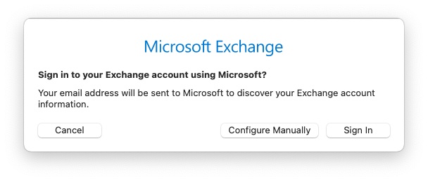 select "Configure Manually"